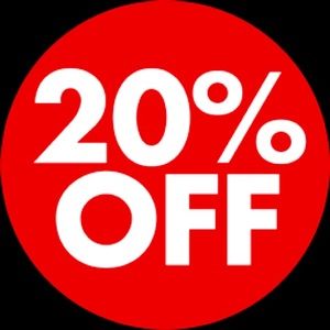 20% off 5 or more items